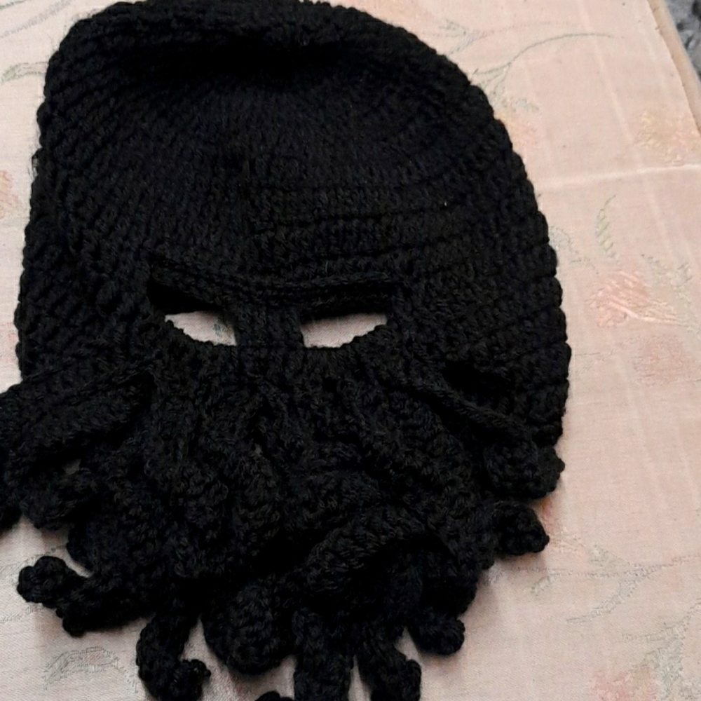 Handmade octopus facemask hat beanie Kraken